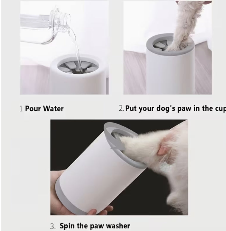 A medium-sized dog paw cleaner, dog paw foot washer, comfortable pet cleaning brush cup, pet foot cleaning set, dog paw protection set