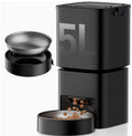 Automatic Dog or Cat Feeder, 5L/21 Cup Timed Automatic Pet Feeder, Dual Power Auto Dog Feeders, Pet Dry Food Dispenser for Cats & Small Dogs, 1-10 Meal Programmable 1-15 Portion Control Cat Feeder(Not WiFi)